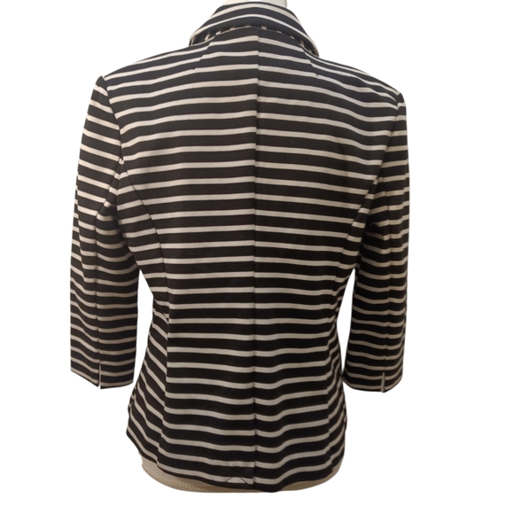 Christian Siriano Runway Style Black And White Striped Women's Blazer - Picture 5 of 7